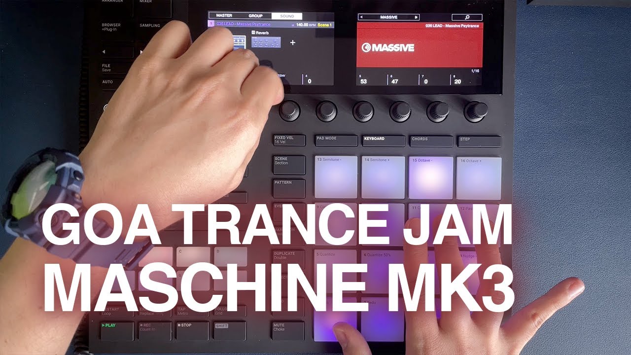MASCHINE MK3 Making Goa Trance - Raw Jam Session