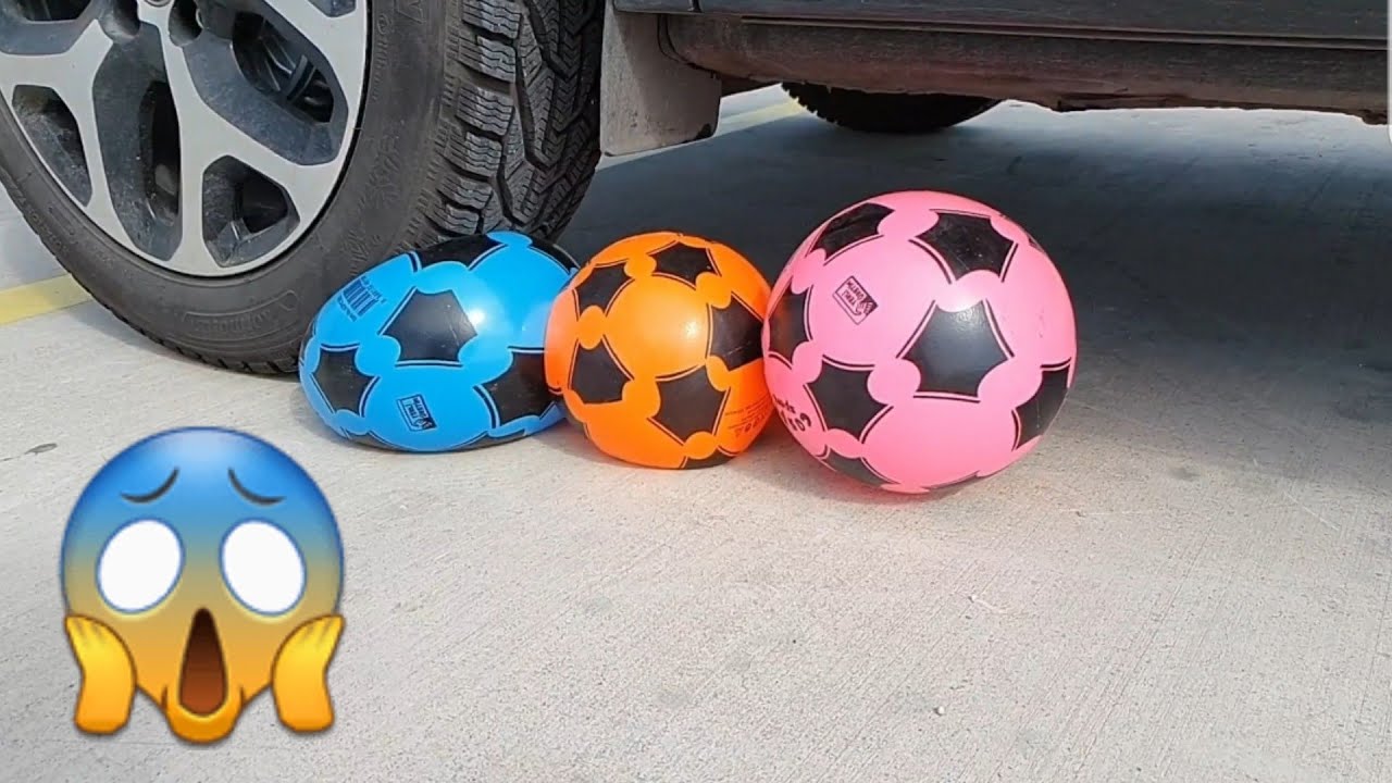 Experience cars vs. football and crush things soft and crunchy by car