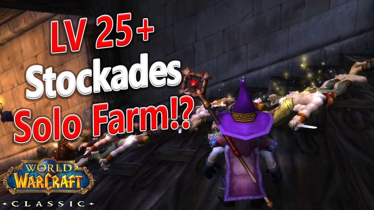 WoW Classic - 25+ Mage STOCKADES Solo Farm!? Powerleveling / Gold Farming
