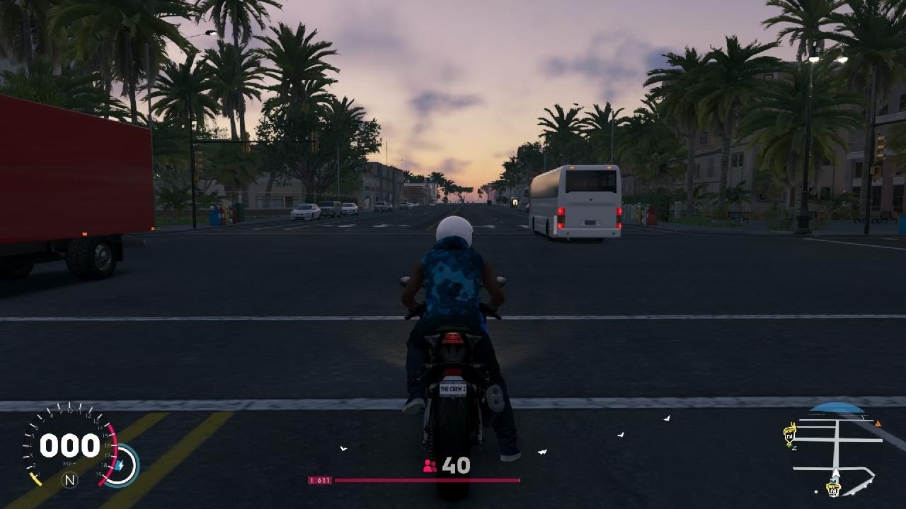 Crazy BMW s1000rr night run The Crew 2