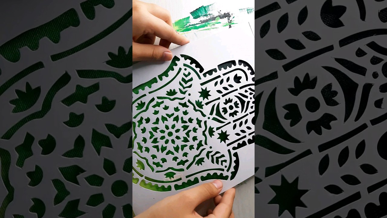 Acrylic Painting of Hamsa Hand