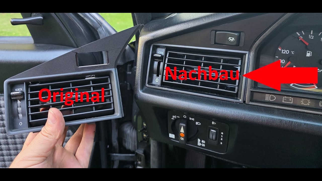 Nachbau Luftdusche Rahmen links für den Mercedes 190E W201