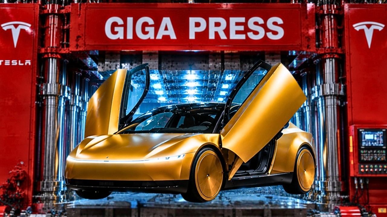 Tesla Giga Press Kills 1,600 Welds: Cybercab in 10s!