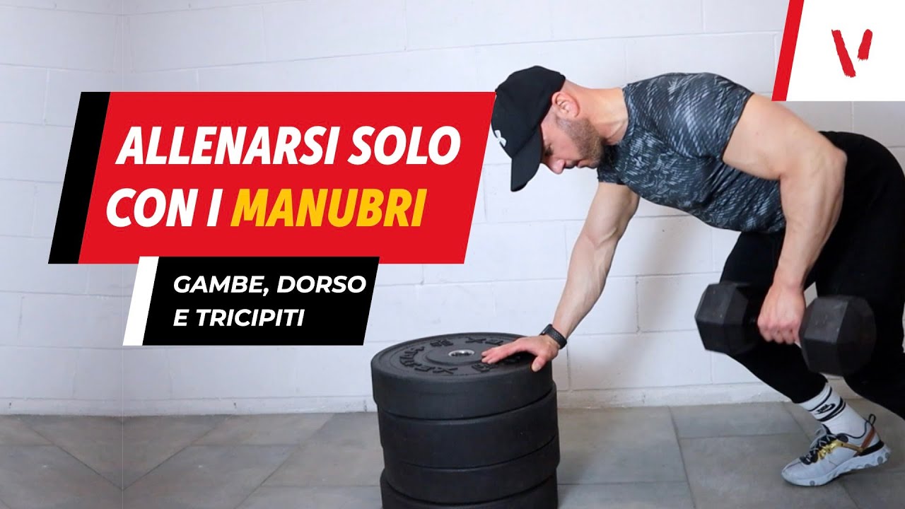Allenamento manubri: tricipiti, dorso e gambe