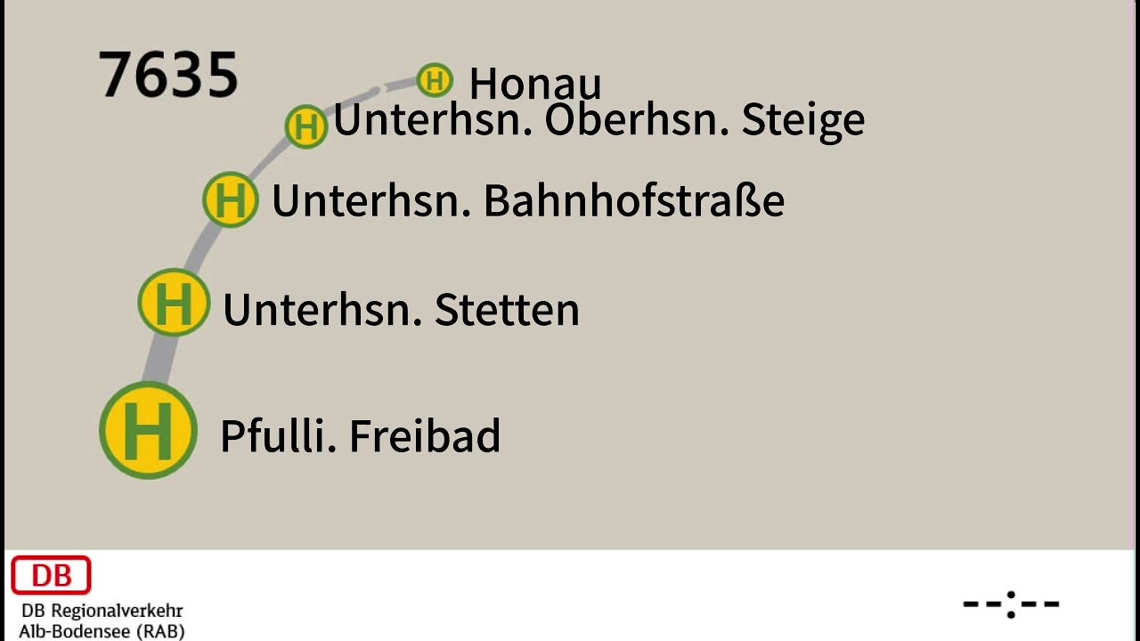 Ansage Bis Honau Linie 7635 DB Alb-Bodensee