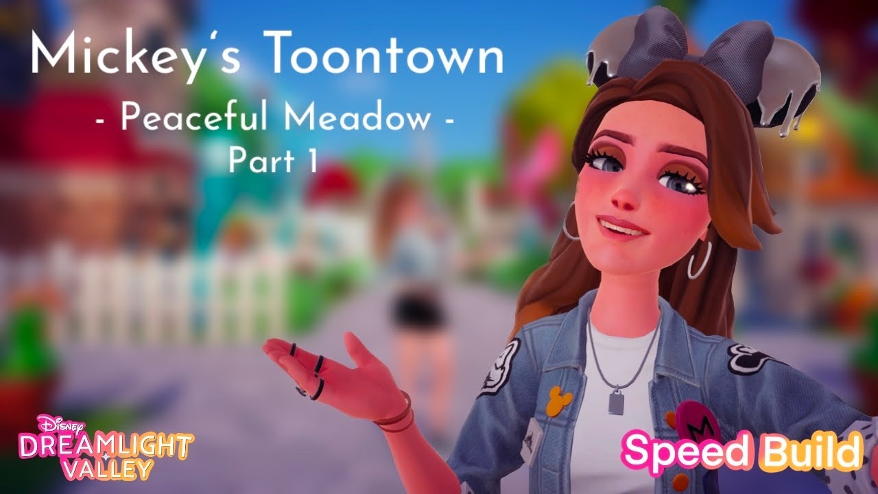 Mickey's Toontown at Peaceful Meadow - Part 1 | Speed Build | Disney Dreamlight Valley