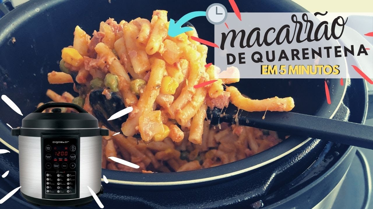 MACARRÃO NA PANELA DE PRESSÃO ELÉTRICA EM 5 MINUTOS (QUARENTENA) /COOKING SEM FRESCURA