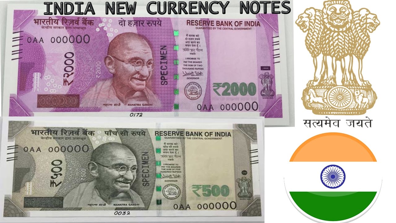 NEW Indian 500 and 2000 Rupee Notes - Indian Currency