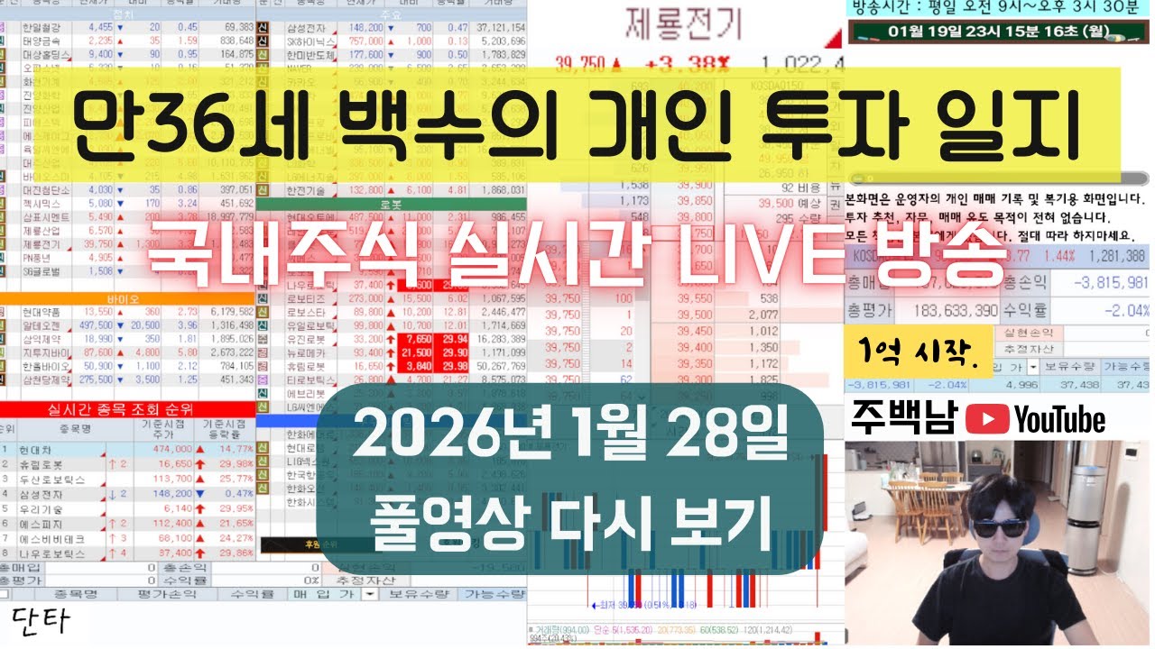 (국내증시 라이브)다들 부자 되세요..저는 틀렸습니다.. | 1억 시작