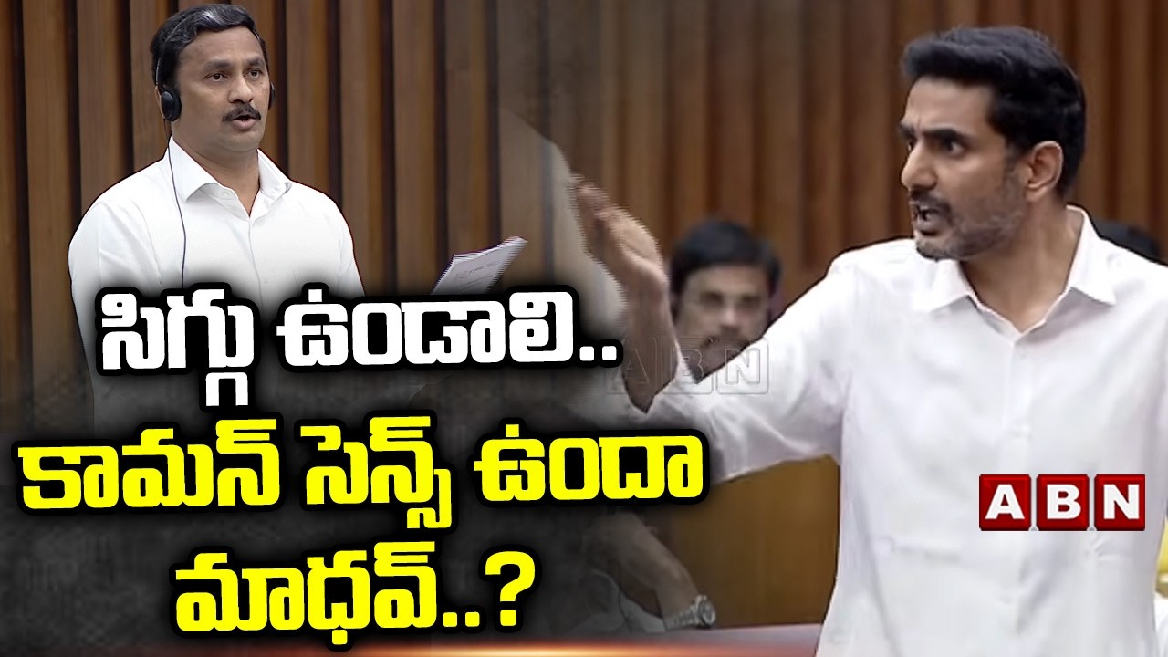 సిగ్గు ఉండాలి..కామన్ సెన్స్ ఉందా మాధవ్..? | Minister Lokesh Counter To MLC Madhav | ABN