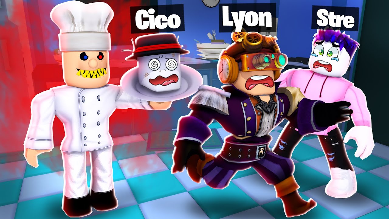 SCAPPIAMO DAL RISTORANTE DI MR SPAVENTO SU ROBLOX!!