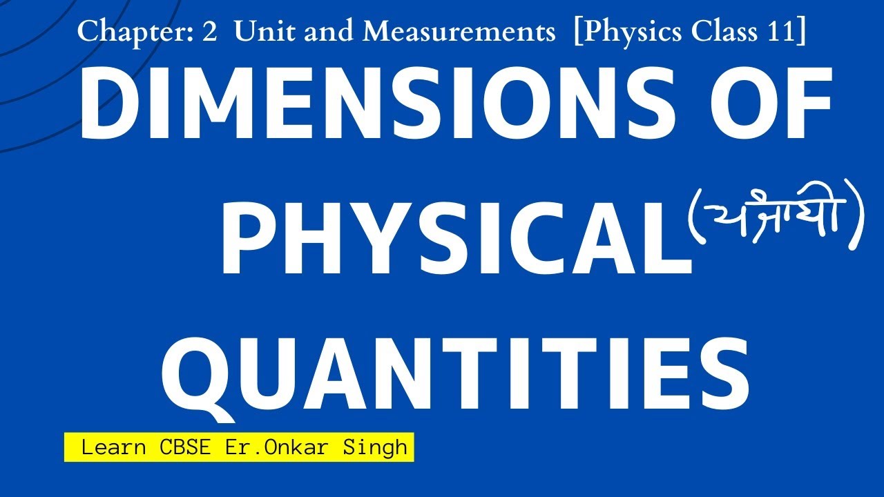DIMENSIONS OF PHYSICAL QUANTITIES (Punjabi)