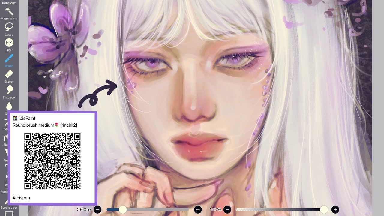 Revealing my new ibisPaint Brushes✨|| full painting process✍🏻 #ibispaintx