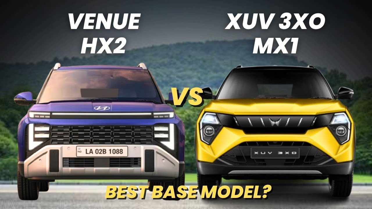 Hyundai Venue 2025 HX2 vs Mahindra XUV 3XO MX1 | Best Base Varient? | 3xo vs venue | venue vs 3xo