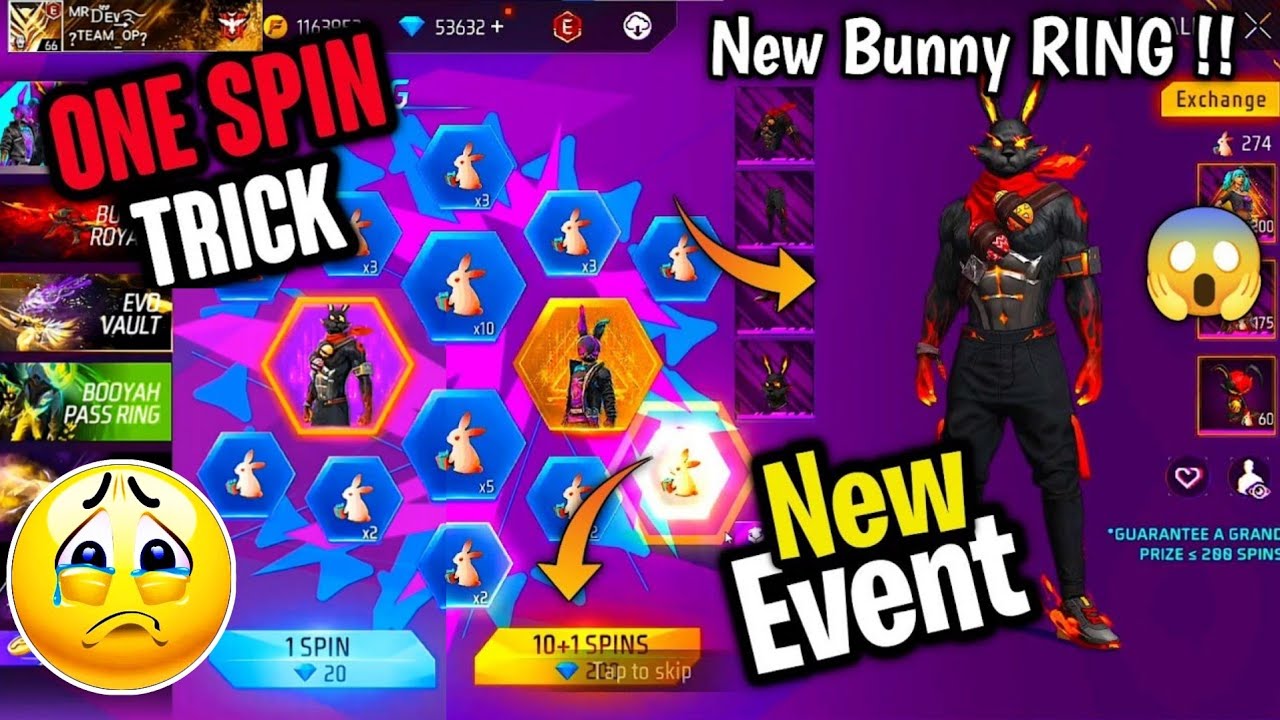 New Red Bunny Bundle 1 Spin Trick 😍 - मिल गया | Total Kitna Diamond Lagega | Free Fire New Event