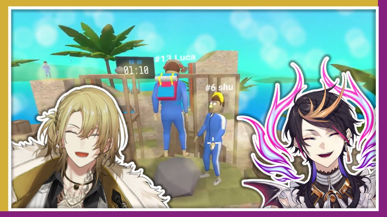 Shu and Luca moments/interactions in Crab Game【Luca Kaneshiro & Shu Yamino of NIJISANJI EN】