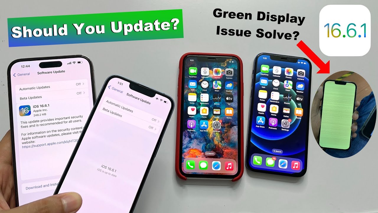iOS 16.6.1 Update! Green Display Problem Solved? Should You Update?