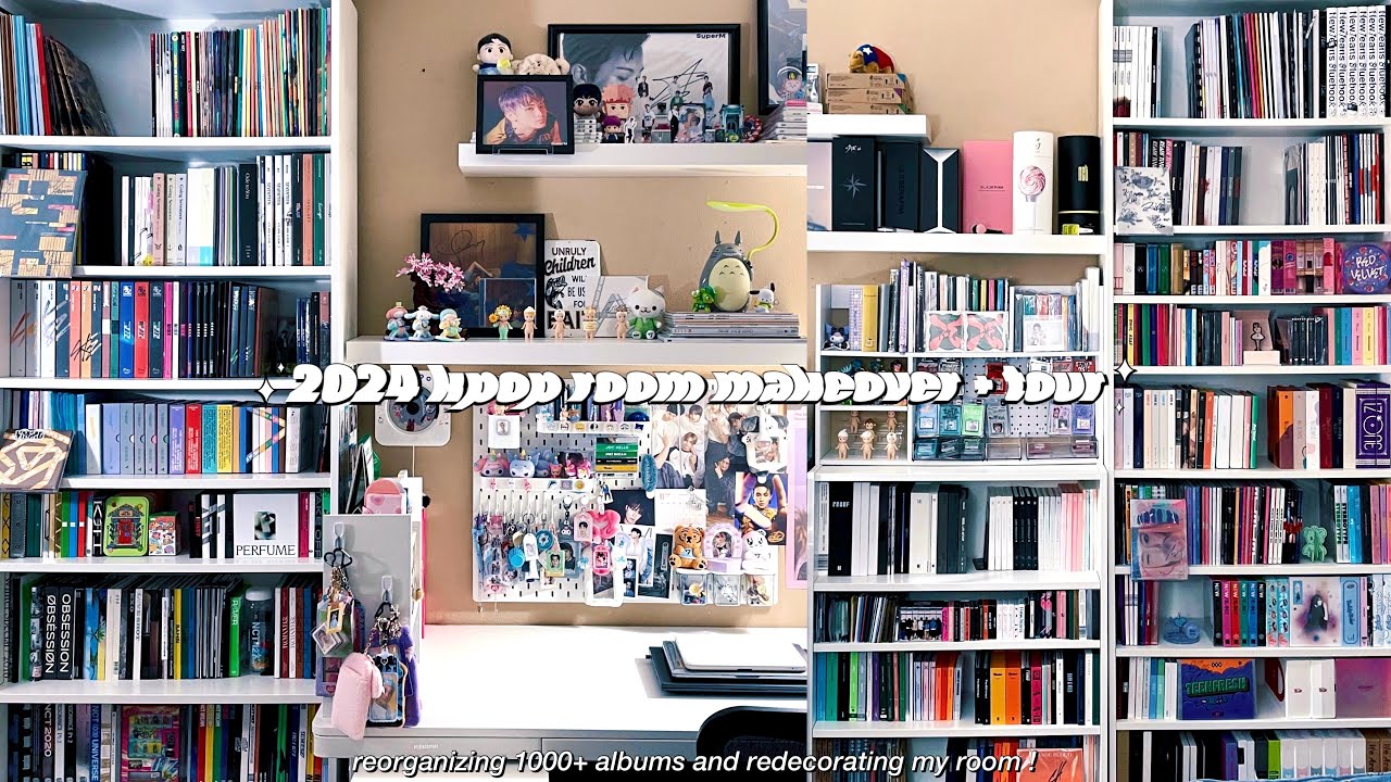 Преображение комнаты в стиле kpop к Новому году ✮ Реорганизация полок с альбомами kpop + тур по к...