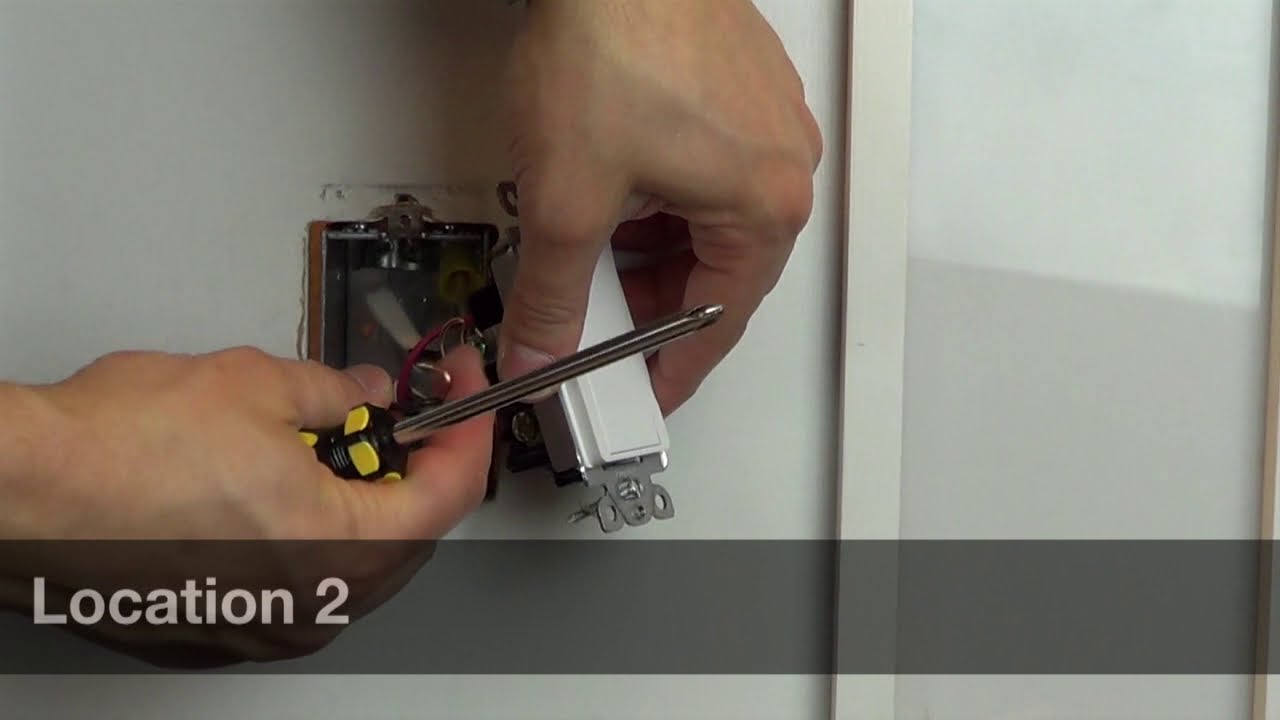 Wiring a Control with One Black, One Red, One Blue, One White Wire (3-Way with a Mechanical Switch)