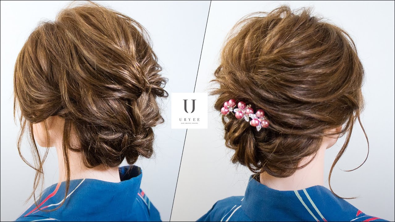 【夏祭り・花火大会を彩る浴衣の髪型】ミディアムボブ ヘアアレンジ
