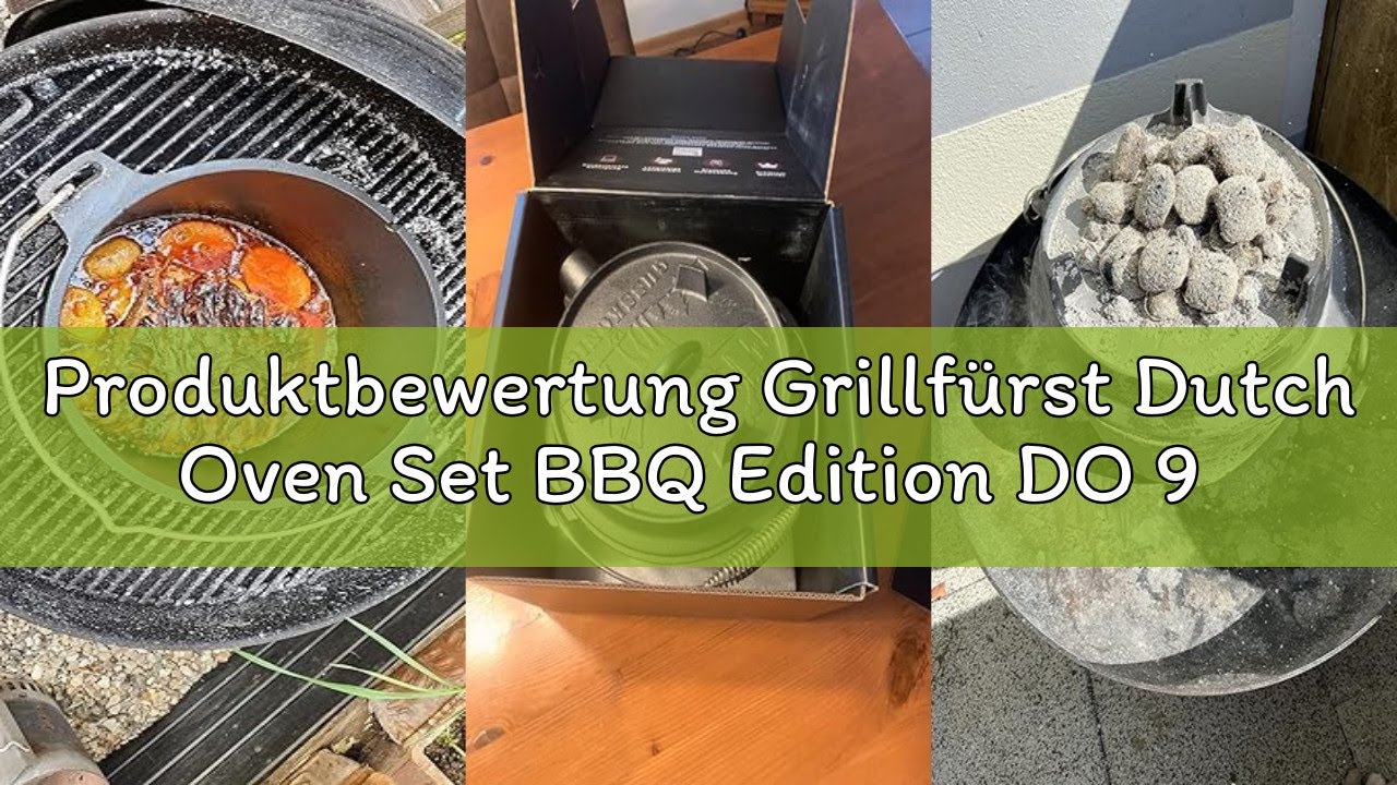 Produktbewertung Grillfürst Dutch Oven Set BBQ Edition DO 9 inkl. Deckelheber und Aufbewahrungstasch
