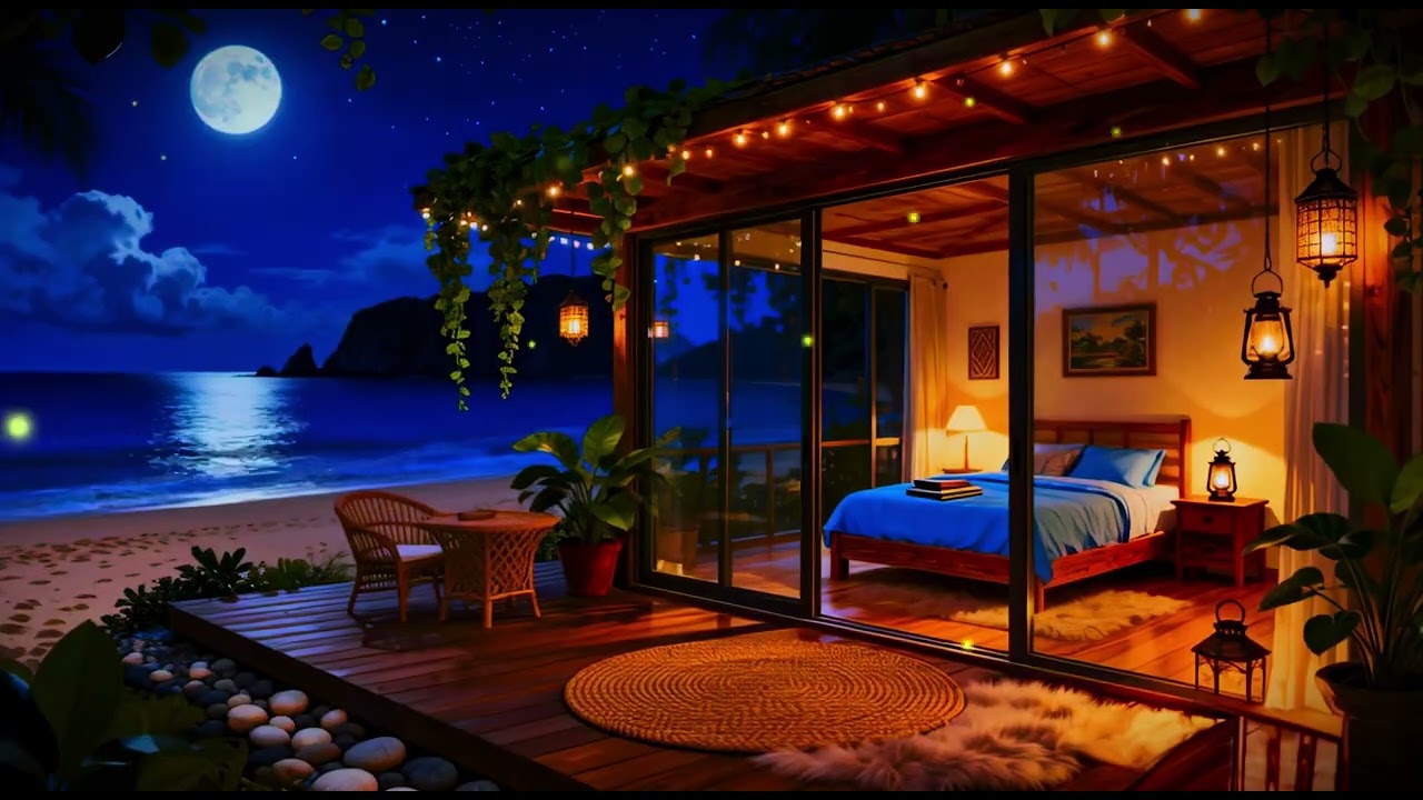 No Ads - Relaxing Music • Ocean Waves & Piano • Relieve Stress & Fall Asleep Quickly