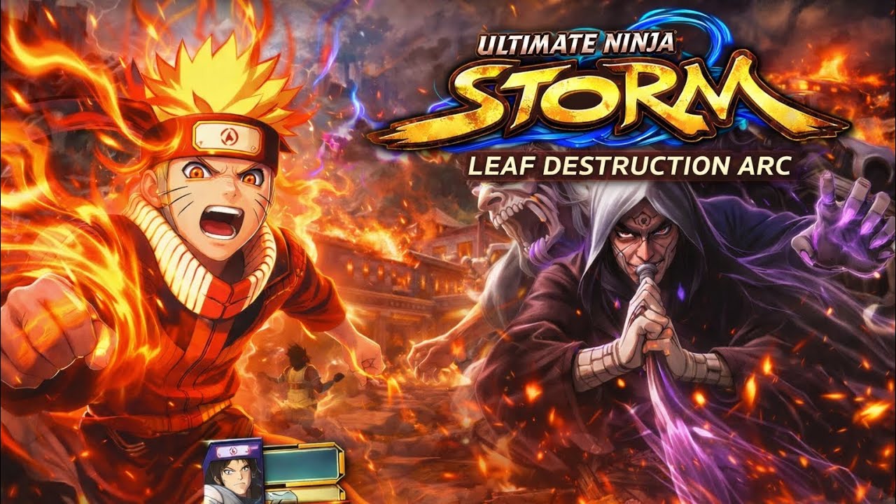 Ultimate Ninja Storm ⚡ Full Gameplay  Naruto Anime Game leaf destruction arc