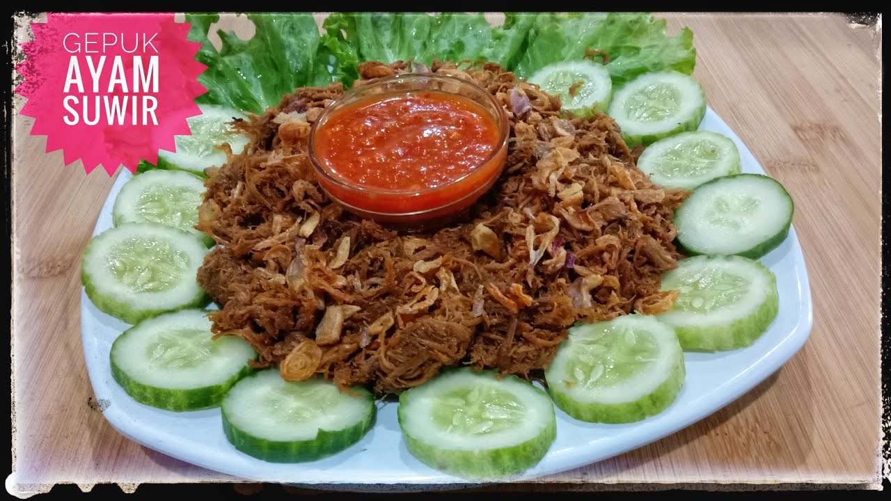 Resep Gepuk Ayam Suwir dengan bumbu meresap