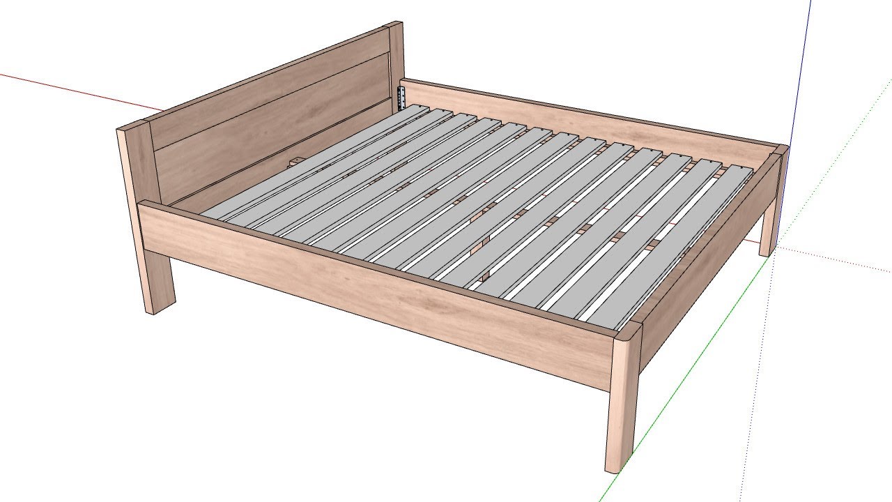 Solid Wood Bed (Complete Guide in SketchUp)