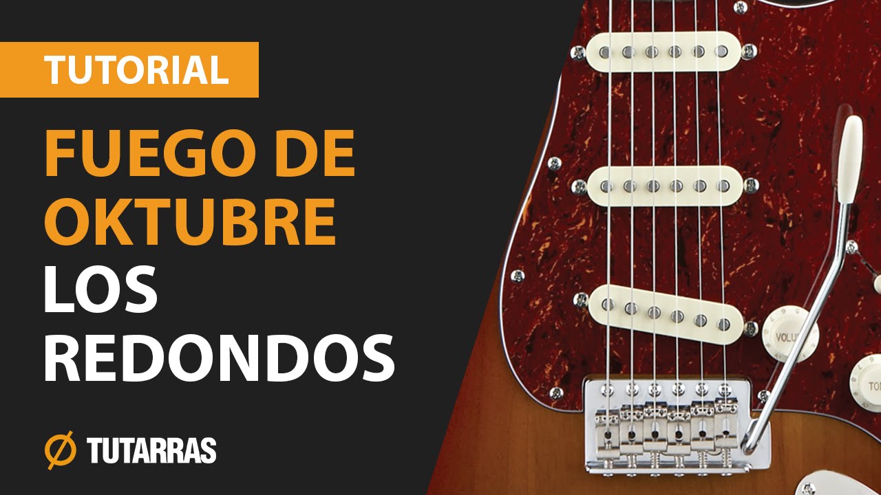 Como tocar FUEGOS DE OKTUBRE en Guitarra electrica CLASE TUTORIAL