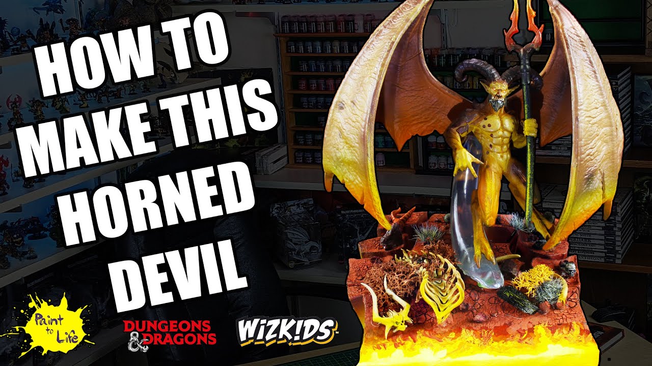How to paint and base a Nolzur's Horned Devil for Dungeons and Dragons (DnD)