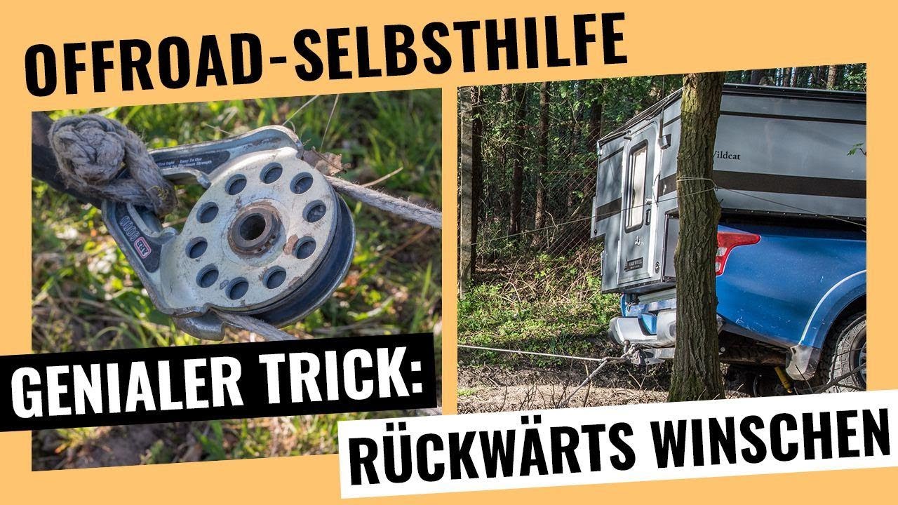 Genialer Offroad-Trick: Mit der Seilwinde rückwärts winschen