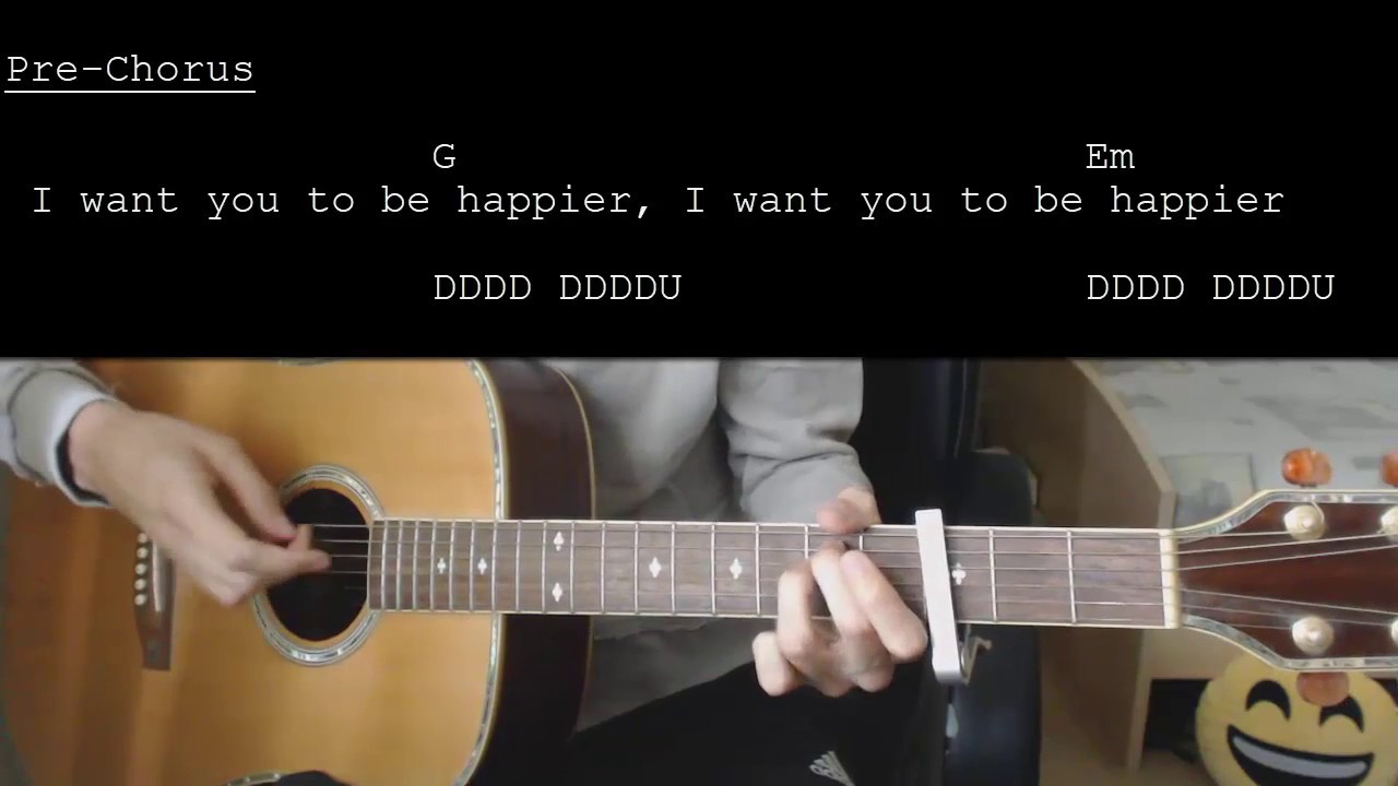 Marshmello Ft. Bastille – Happier EASY Guitar Tutorial With Chords/Lyrics