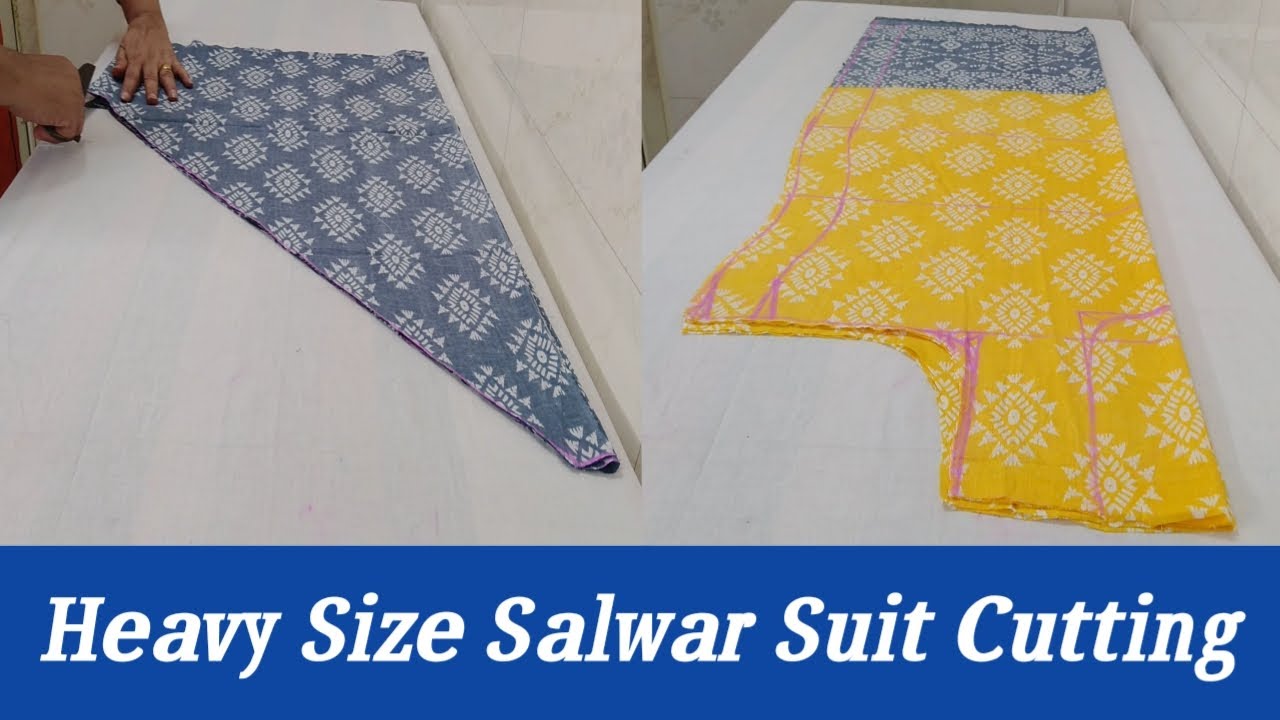 Heavy Size Salwar Suit Cutting /Heavy size suit salwar ki cutting