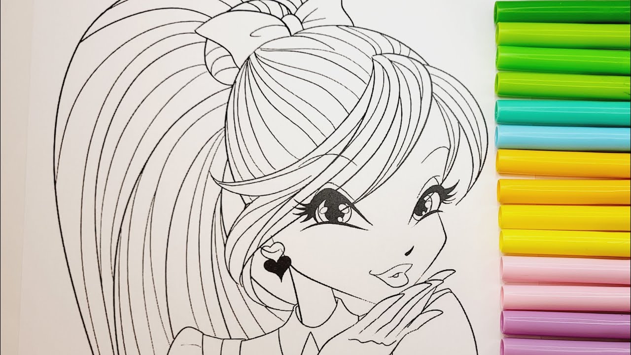 Magical Coloring Fun with Winx Club: Coloring Stella the Melody Fairy! Coloring videos#coloringpages