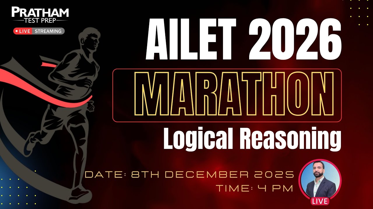 AILET 2026 Logical Reasoning Marathon | Crack LR in One Class | PRATHAM Test Prep