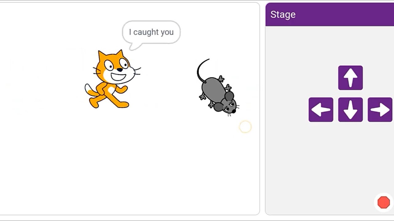 how to make game on pictoblox.Name: cat chasing rat