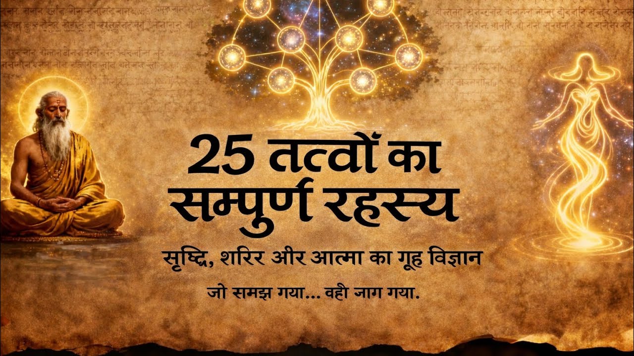 25 तत्त्व: जिनसे आपका शरीर और पूरा ब्रह्मांड बना है | सांख्य दर्शन का असली सच