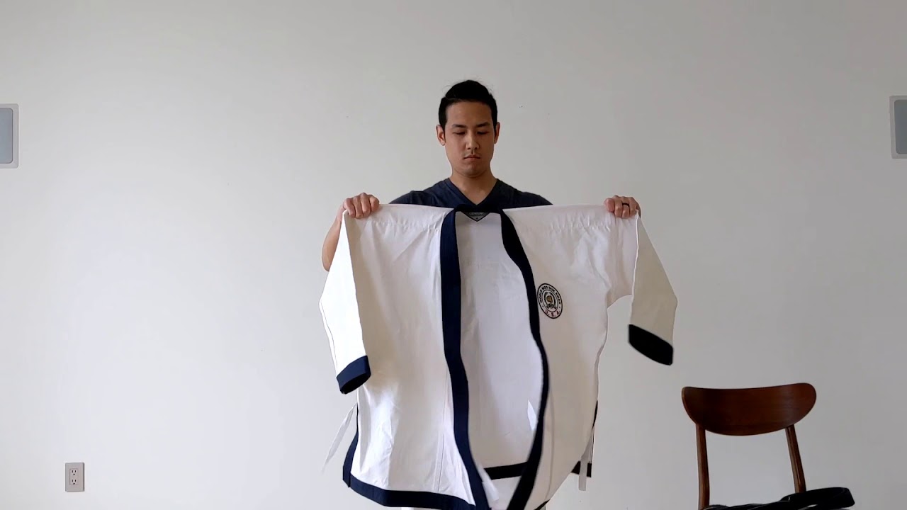 How to put on a uniform and tie a belt