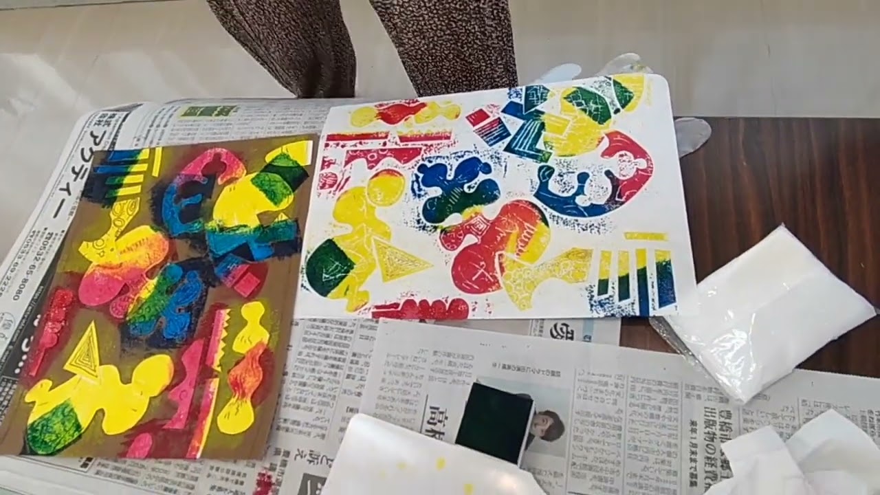 紙版画ワークショップ