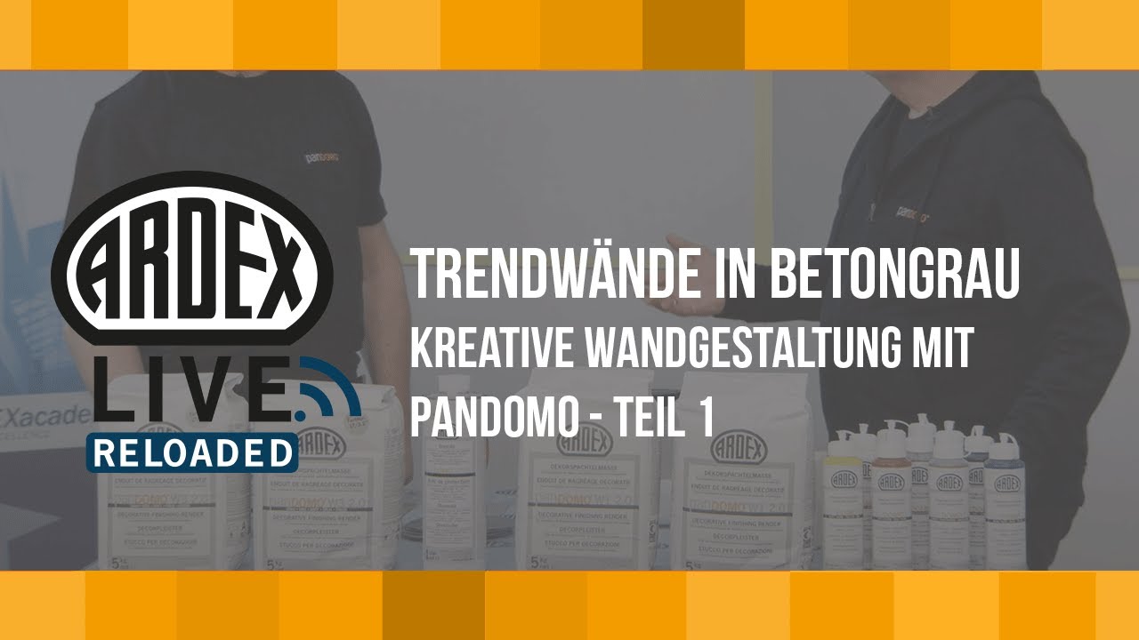 Trendwände in betongrau | Kreative Wandgestaltung mit Pandomo - Teil 1 | ARDEX-Live Reloaded