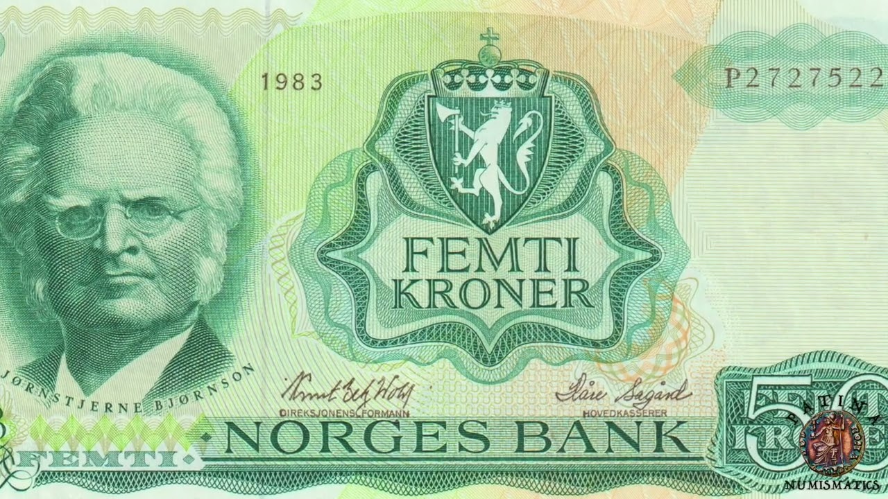 🇳🇴 Norway  50 Kroner  1983  P 37 d   &ldquo;P&rdquo; Prefix   Crisp GEM UNC