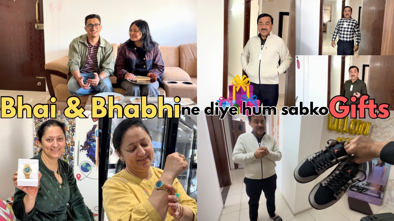 Bhai aur Bhabhi ne jana se pehle hum sabhi ko diye surprise Gifts 🎁🤩 Papa ko itni khushi hui 😅🤪