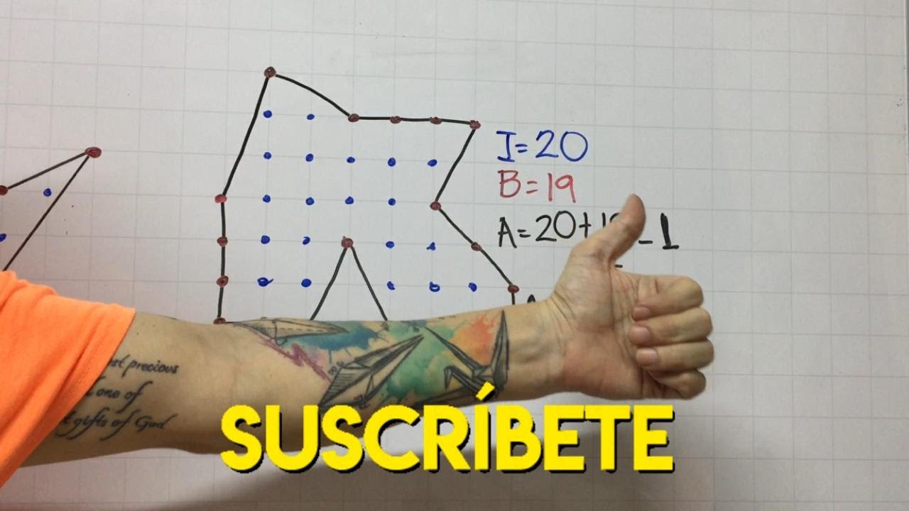 Teorema de Pick, cálculo de área sin Fórmulas complejas !!!