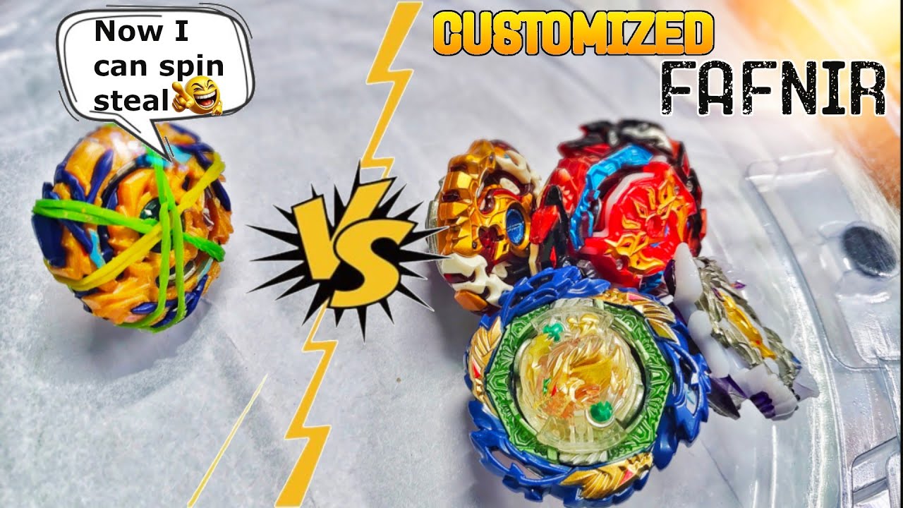 Customized Fafnir 🧡 Can a Fake Beyblade Actually Spin Steal? Fafnir Vs My Beyblade Collection Battle
