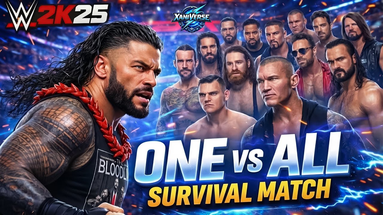 Роман Рейнс против всей раздевалки — Один против всех • Матч на выживание в WWE 2K25