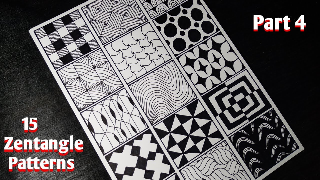 15 Zentangle Patterns | Part 4 | Tutorial