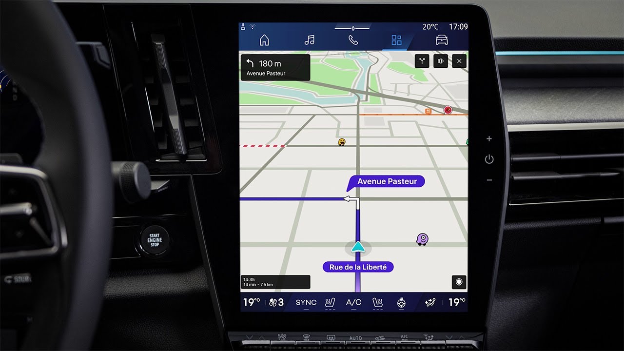 navigation avec Waze dans openR link