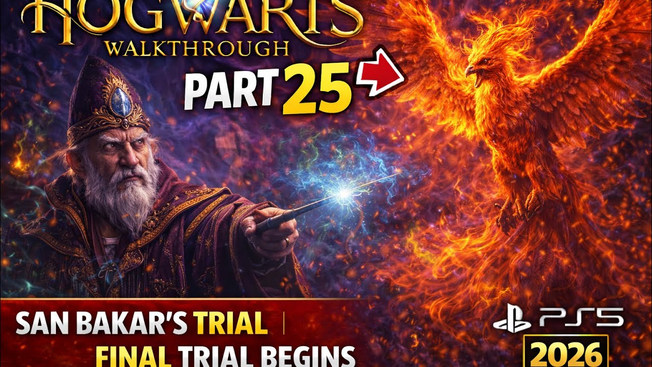 Hogwarts Legacy Walkthrough Part 25 – San Bakar’s Trial | Final Trial Begins | PS5 4K