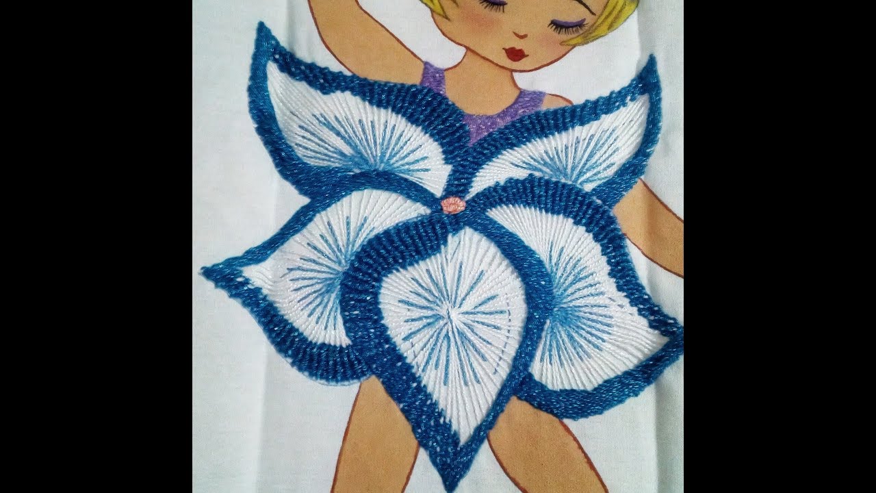 Bordado Fantasia Puntada Petalo de la Bailarina Orquidea